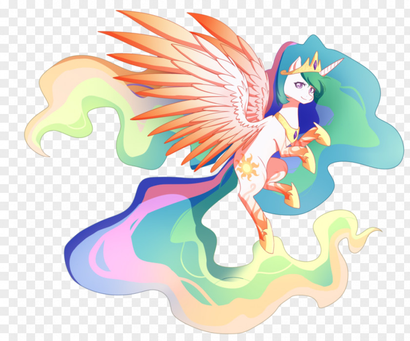 Rainbow Princess Celestia Luna Dash Pony Art PNG