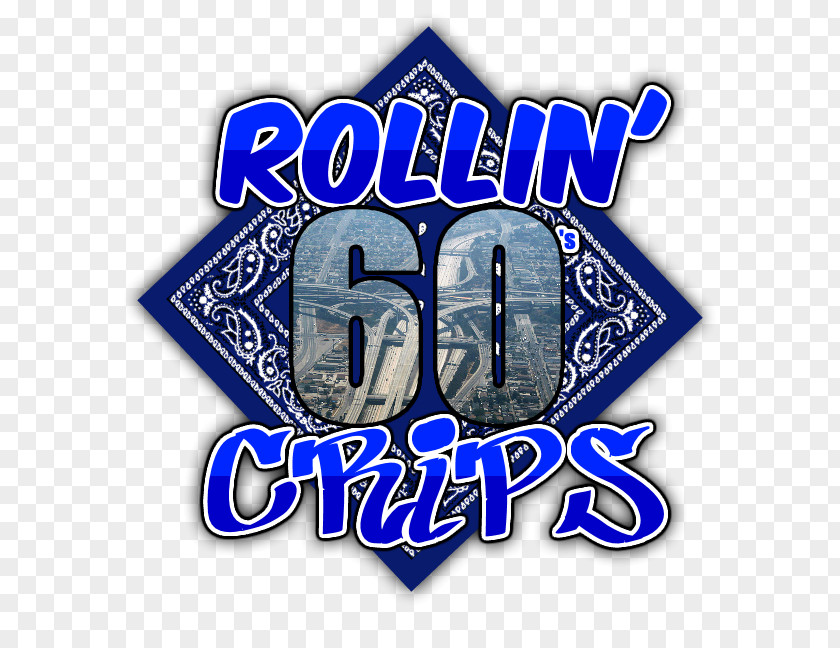 Rollin 60's Neighborhood Crips Logo Graphic Design PNG