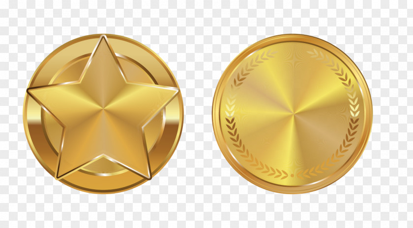 Vector Painted Gold Star Download PNG