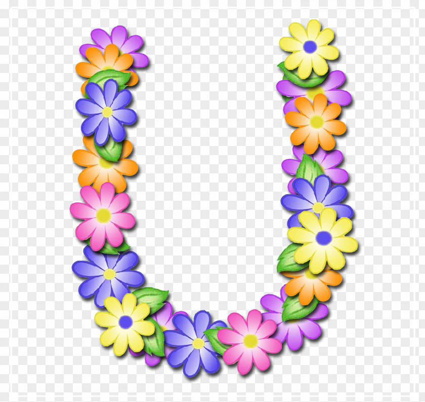 Pastel Flowers Alphabet Letter Flower Digital Data PNG