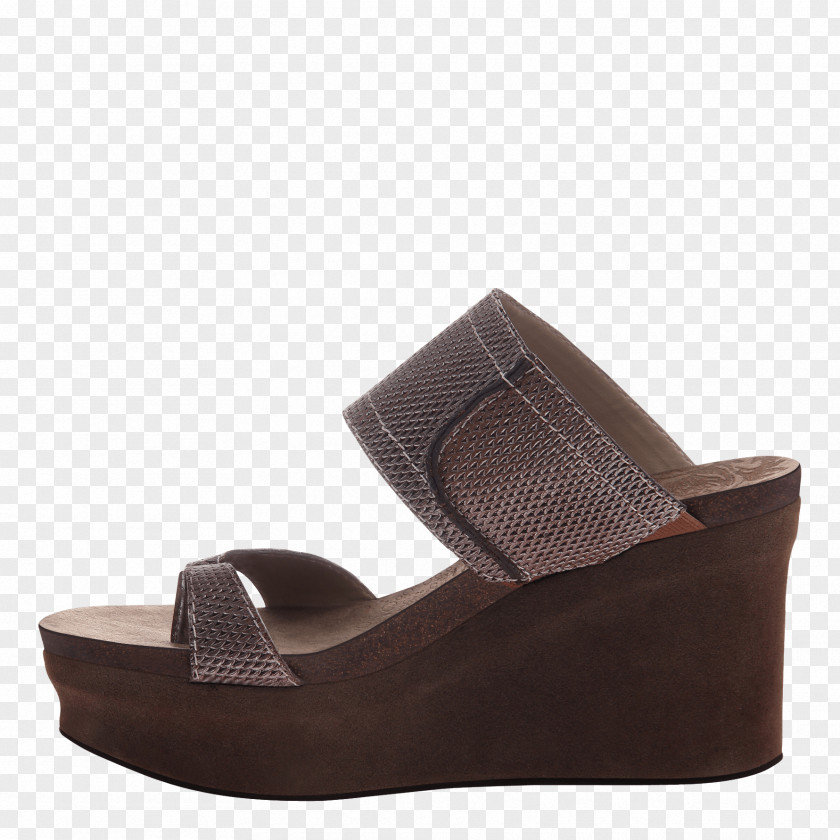 Sandal Wedge Shoe Slide Suede PNG