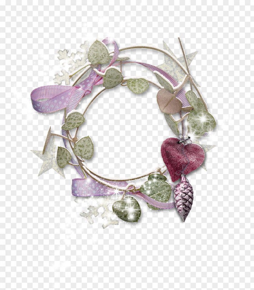 Wreath Floral Jewellery Clothing Accessories Bracelet Lilac Purple PNG