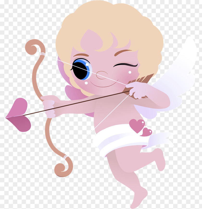 Animated Cartoon Fictional Character Pink Clip Art Cupid Animation PNG