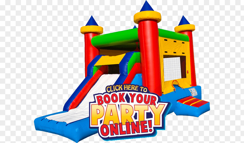 Bounce House Inflatable Bouncers Water Slide Playground Party PNG