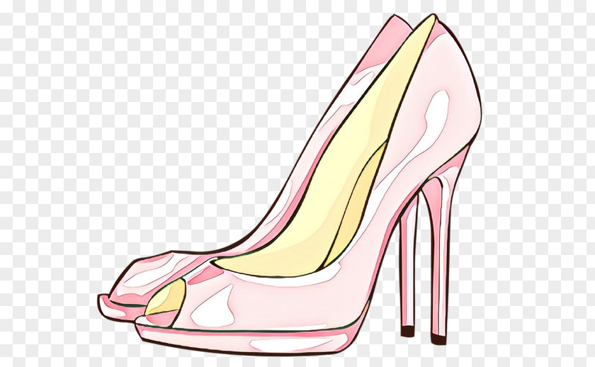 Sandal Leg Footwear High Heels Pink Basic Pump Yellow PNG
