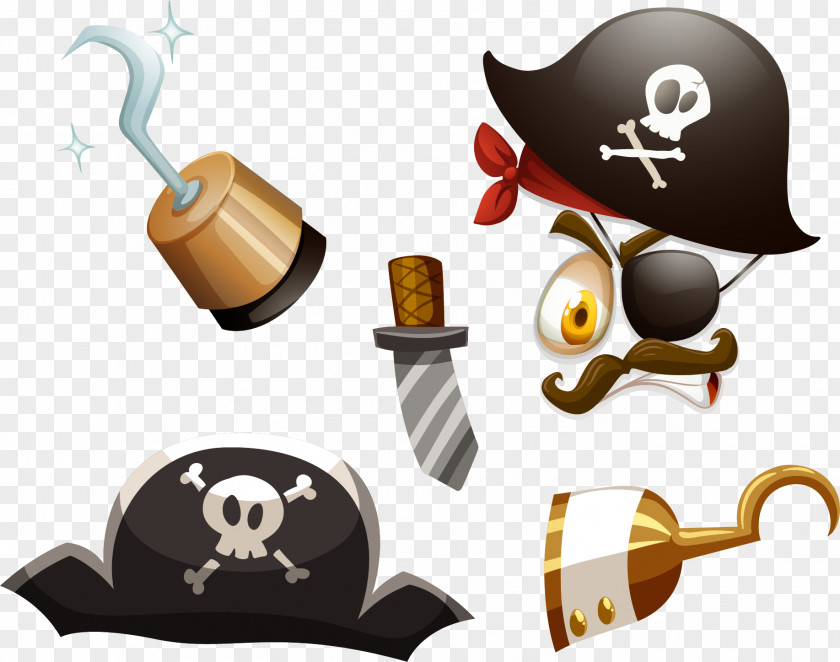 Vector Hand Painted Pirate Pattern Piracy Royalty-free Clip Art PNG