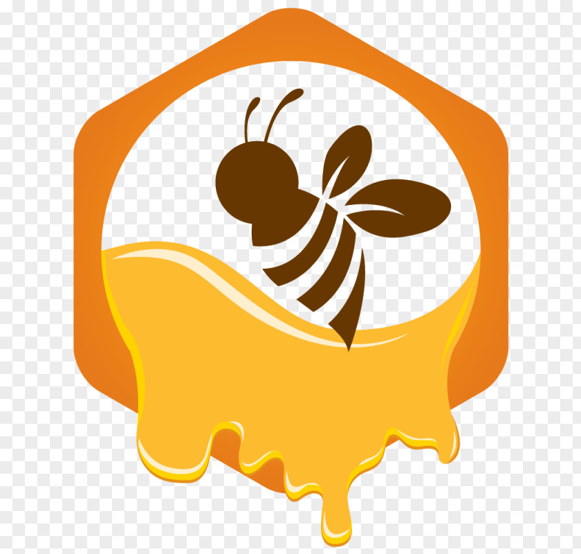 Bee Honey Logo European Dark PNG