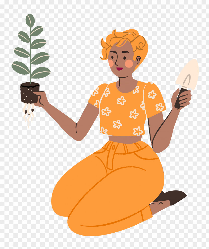 Planting Woman Garden PNG