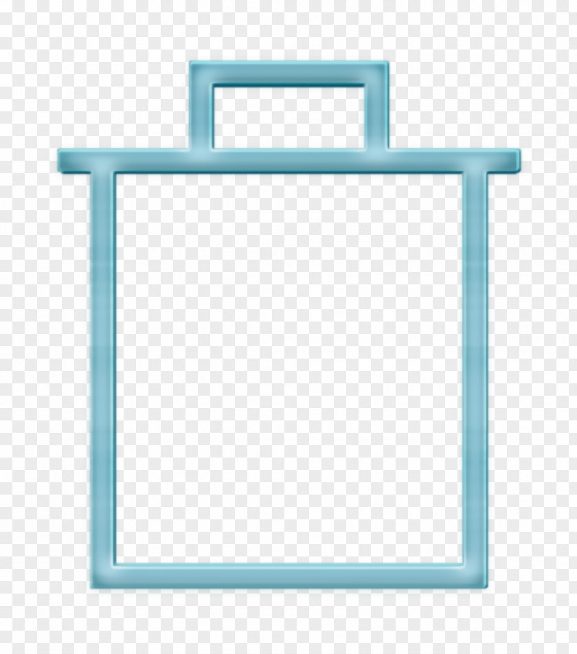 Rectangle Teal Picture Frame PNG