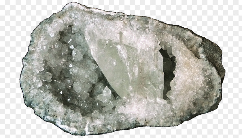 Mineral Geode Crystal Quartz Keokuk Pyrite PNG