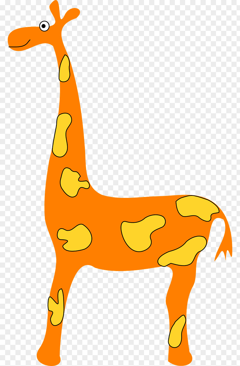 Orange Giraffe Clip Art PNG