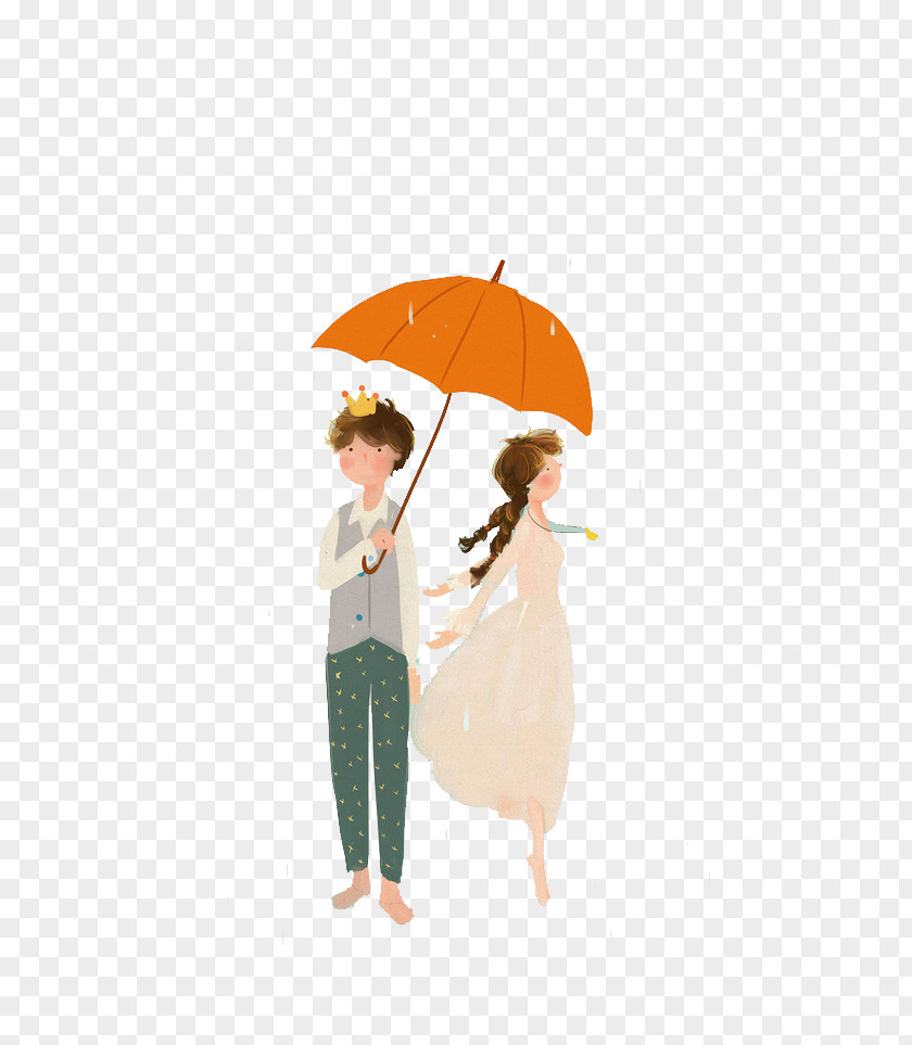 Umbrella Couple Falling In Love Significant Other Boyfriend PNG