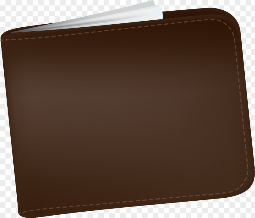 Brown Simple Wallet Leather Rectangle PNG