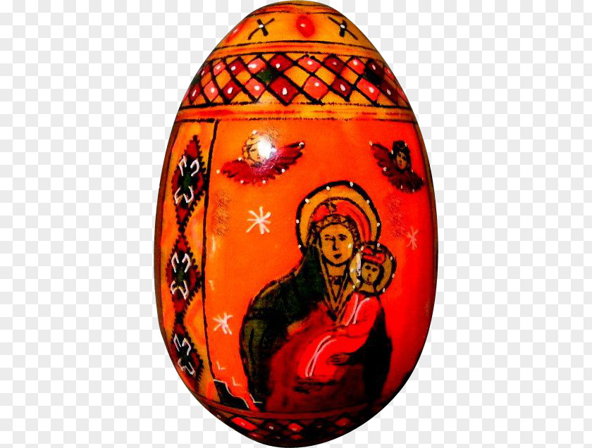 Hand-painted Easter Christmas Ornament PNG