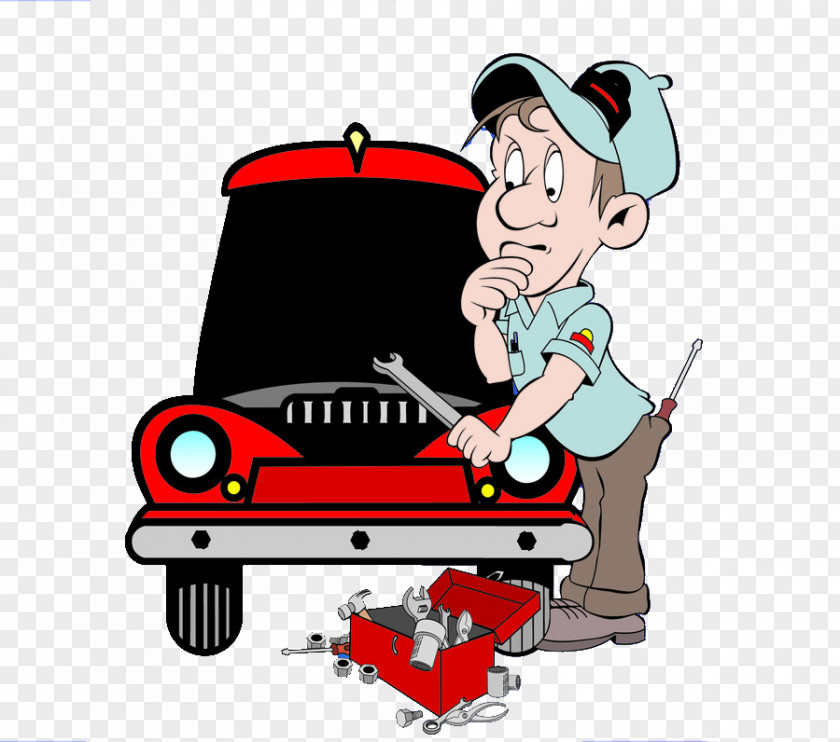 Car Repair Man Cartoon Auto Mechanic PNG