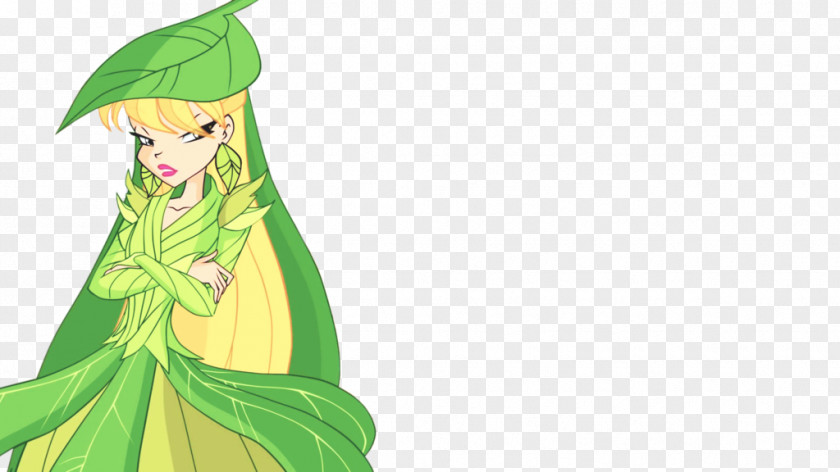 Fairy Illustration Costume Design Green Leaf PNG