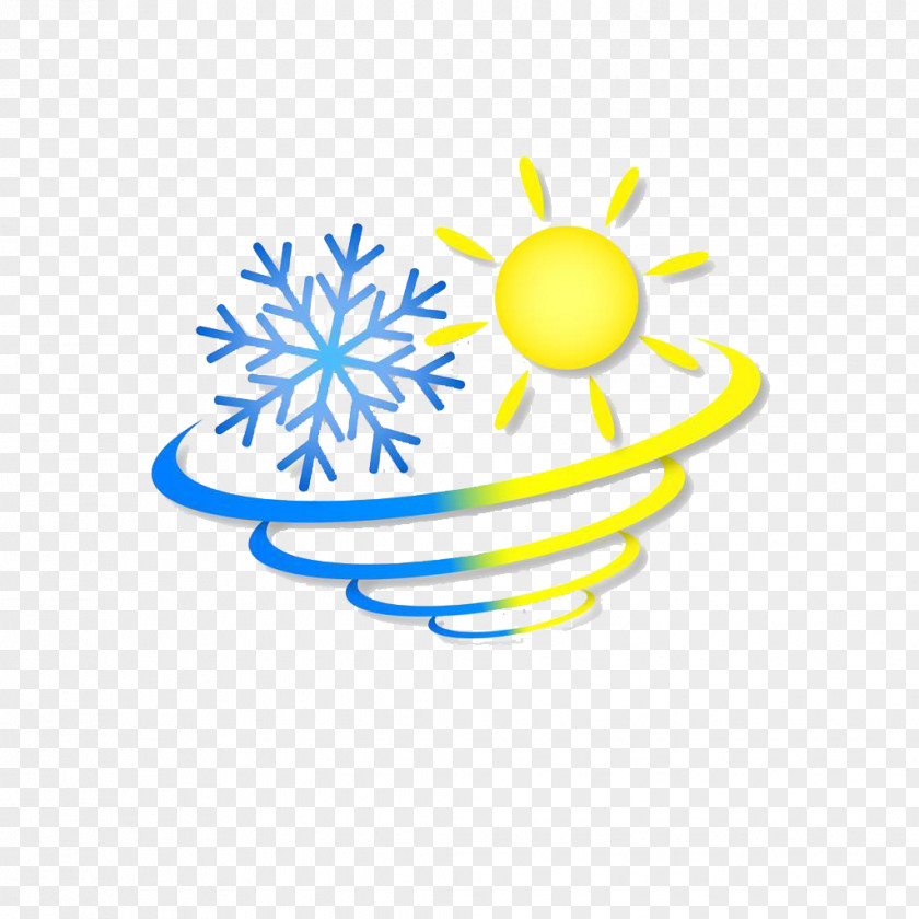 Snowflake Sun Shape Building Icon Automobile Air Conditioning HVAC Illustration PNG