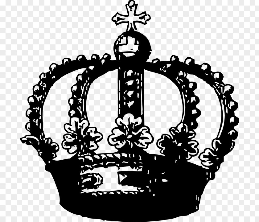 Crown Of Queen Elizabeth The Mother Black And White Clip Art PNG