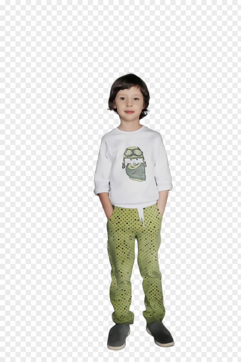 Sportswear Child Clothing White Standing Green T-shirt PNG