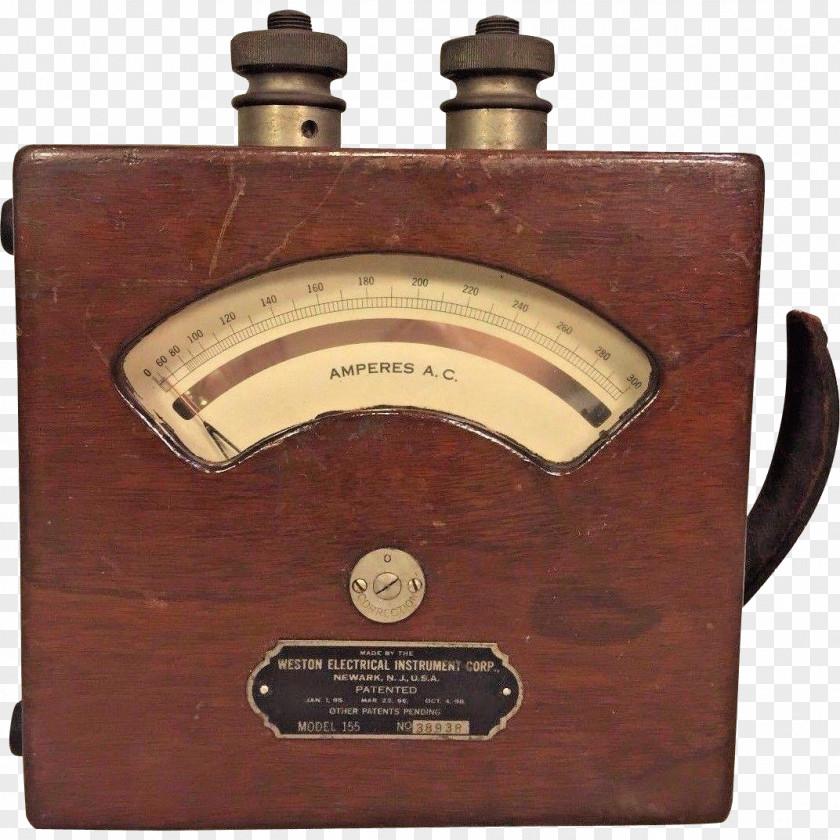 Ammeter Ampere Electricity Meter Antique PNG