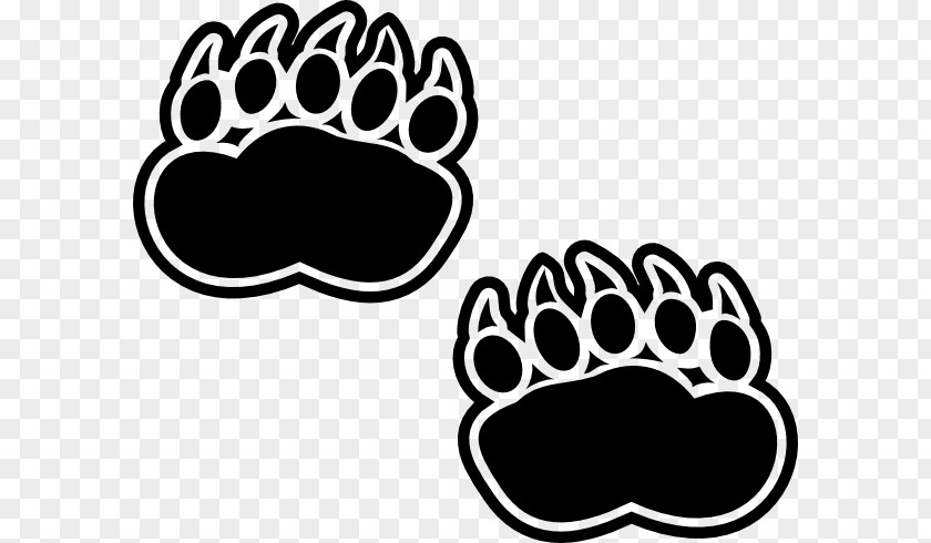 Animal Footprints Cliparts American Black Bear Polar Footprint Clip Art PNG