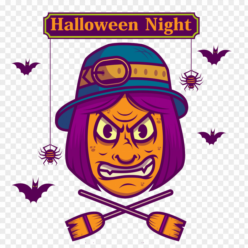 Halloween Witch Jack-o-lantern Boszorkxe1ny PNG