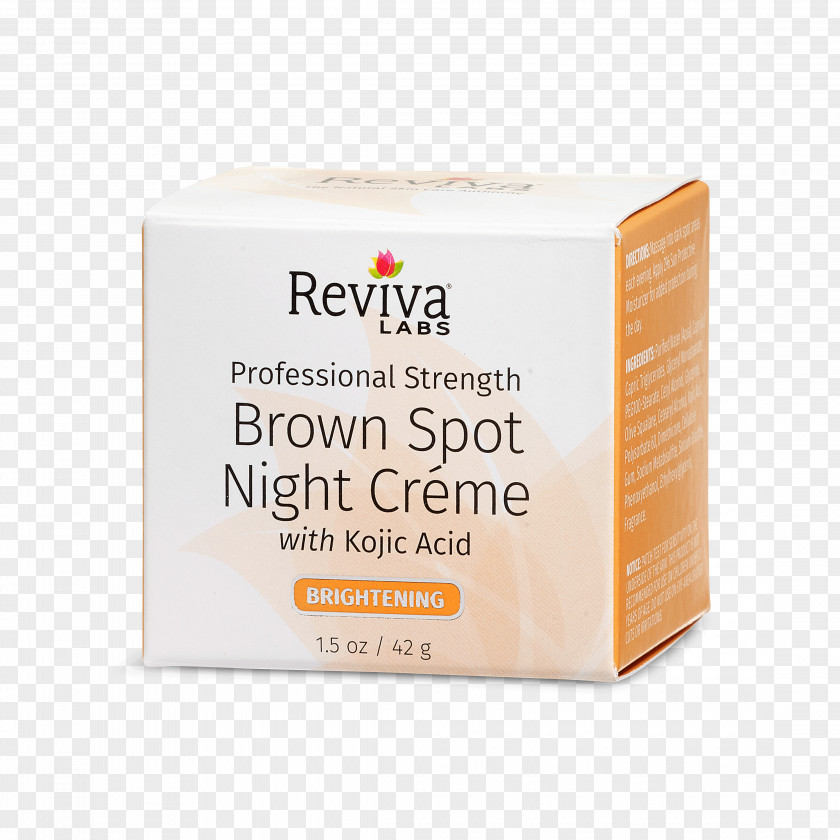 Kojic Acid Reviva Labs Brown Spot Night Cream With Lotion Elastin Skin Care PNG