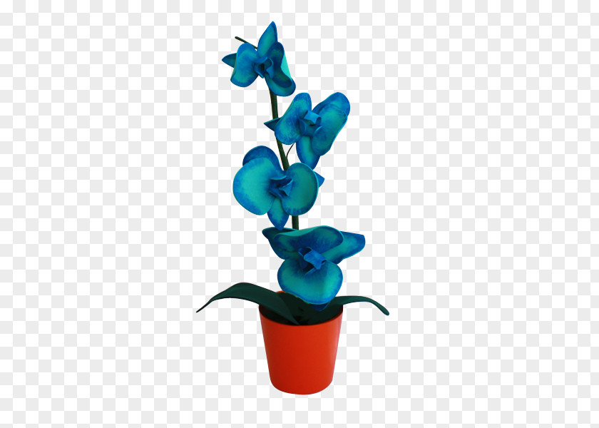 Maceta Flores Cut Flowers Blue Orchids Turquoise Plant PNG