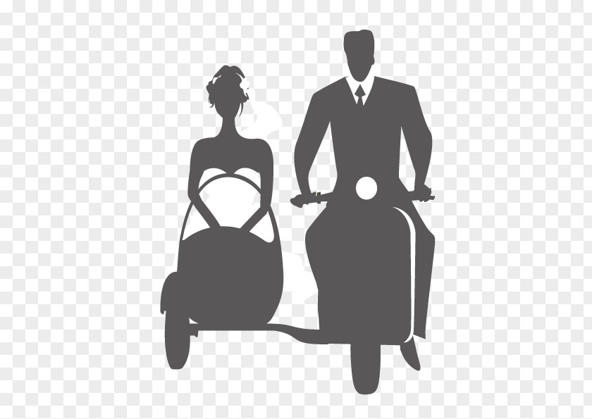 People Riding A Tricycle Vector Wedding Invitation Marriage Illustration PNG