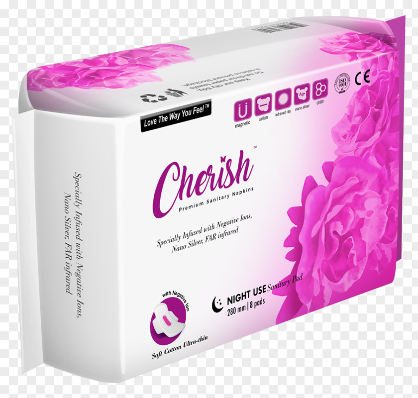Cherish Cloth Napkins Sanitary Napkin Menstrual Pad Absorption Disposable PNG