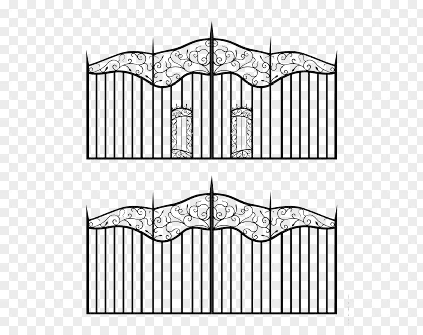 Wrought Iron Gate Euclidean Vector PNG