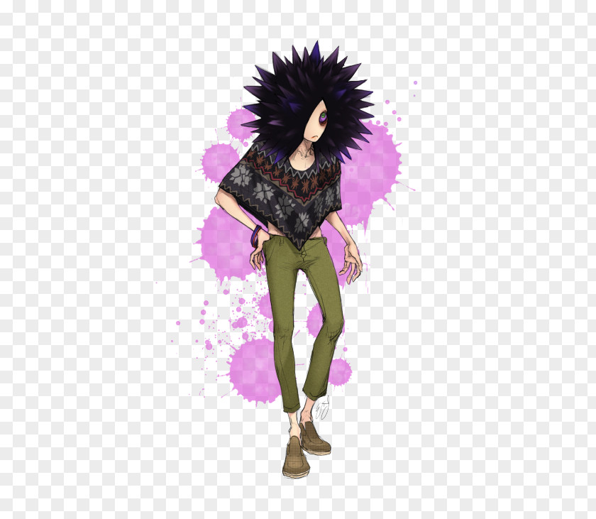 Spike Hair Costume Design Cartoon Character PNG