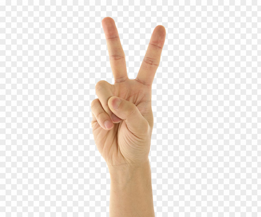 The Direction Of Finger Gestures. Thumb Gesture V Sign PNG