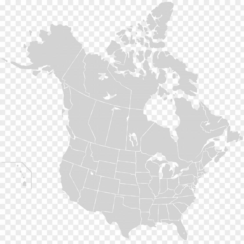 United States Canada Vector Map PNG