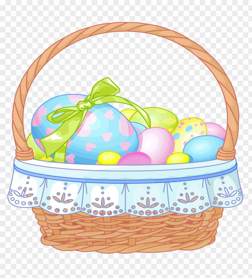 Easter Basket With Eggs Transparent Clipart Bunny Clip Art PNG