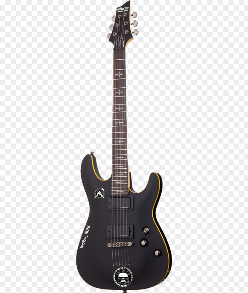 Electric Guitar Schecter Demon-6 Research C-1 Hellraiser FR Floyd Rose PNG