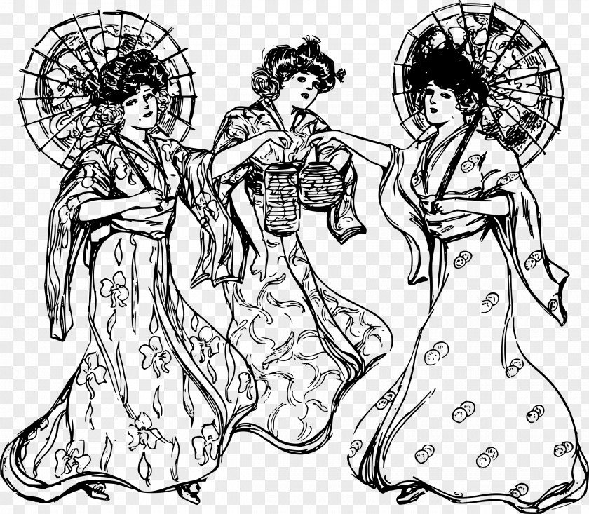 Japan Kimono Drawing PNG
