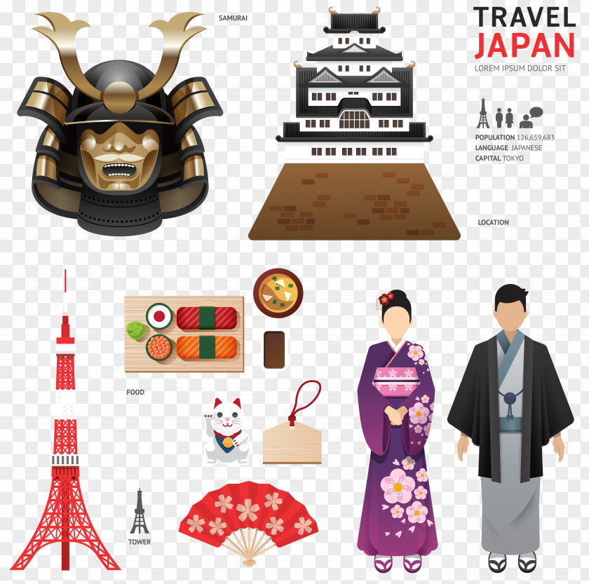 Japan Tokyo Icon Design Flat PNG