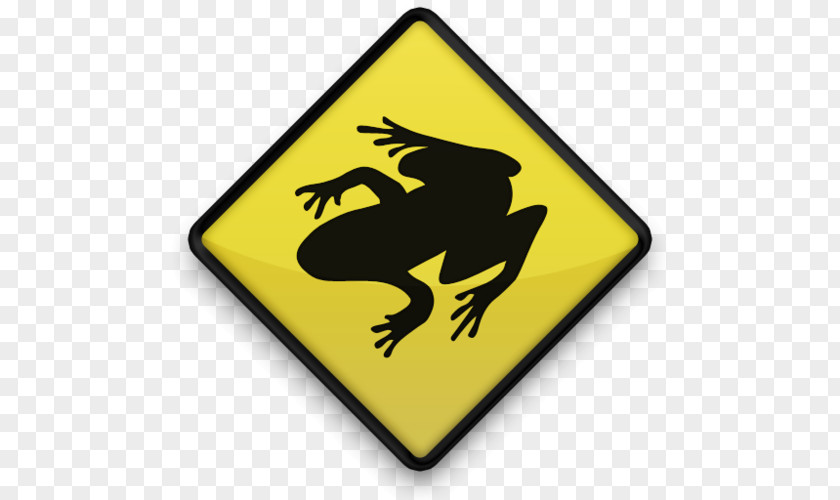 Yellow Road True Frog Clip Art Silhouette Image PNG