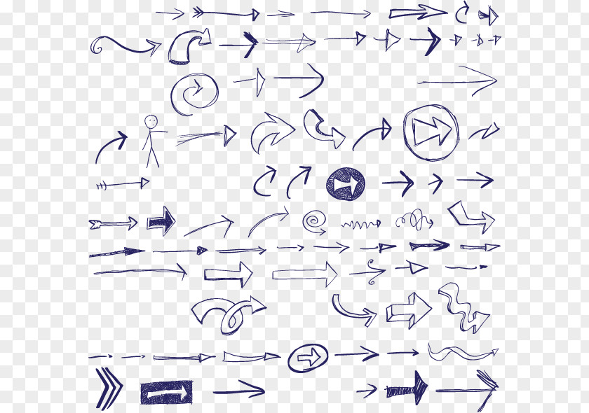All Kinds Of Hand-drawn Arrow Drawing Clip Art PNG