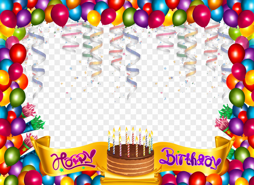 Happy Birthday Cake Picture Frames Greeting & Note Cards Clip Art PNG