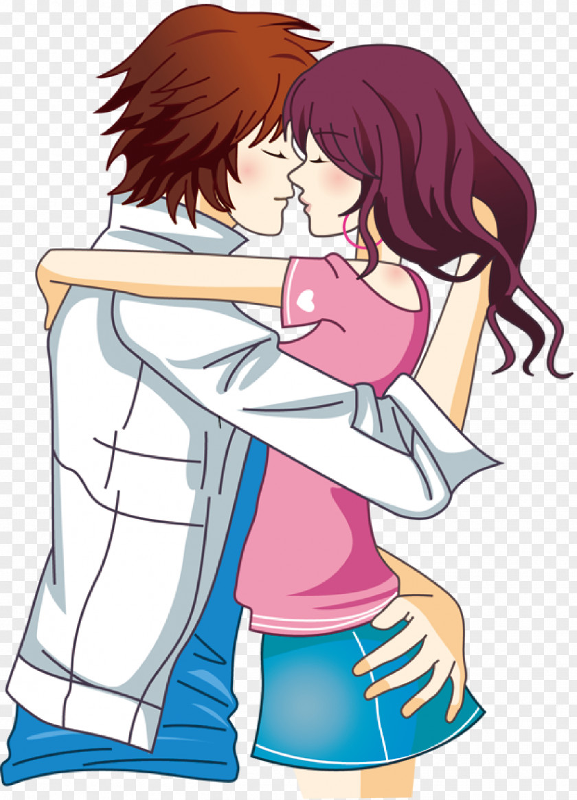 Men And Women Embrace The Lovers Cartoon Drawing Couple PNG
