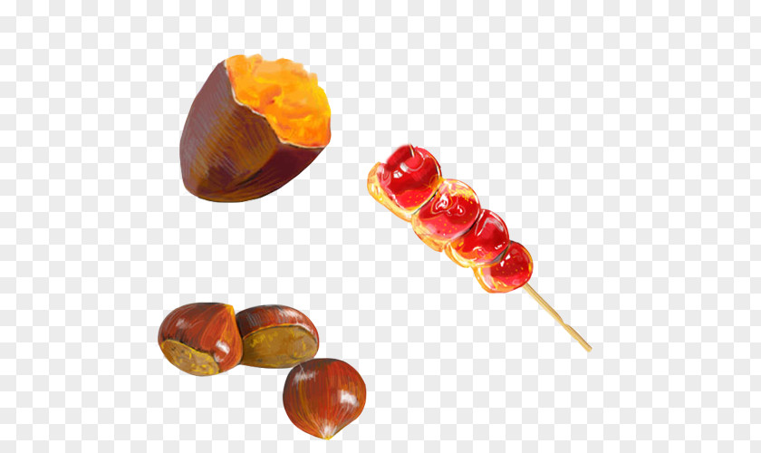 Winter Small Snacks Hand Painting Material Picture Tanghulu Snack Candied Fruit PNG