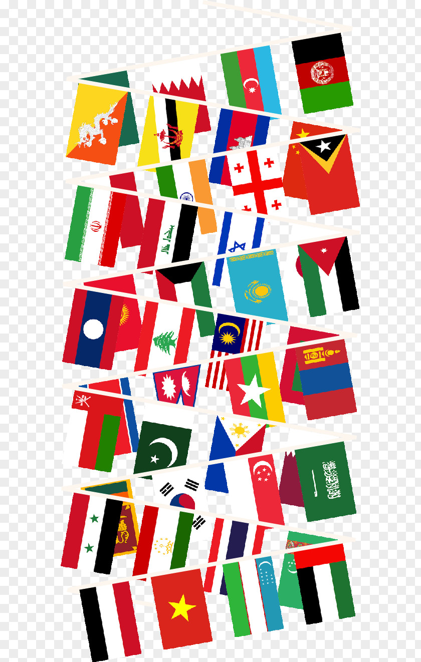 Flag Bunting Flags Of Asia World PNG