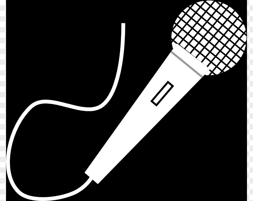 Pictures Of Microphone Black And White Clip Art PNG