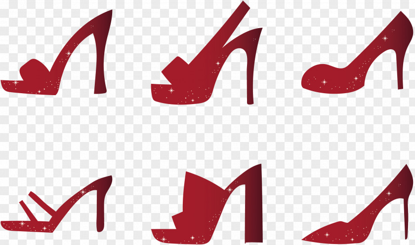 Vector Illustration Ruby Shoes Euclidean Shoe High-heeled Footwear PNG
