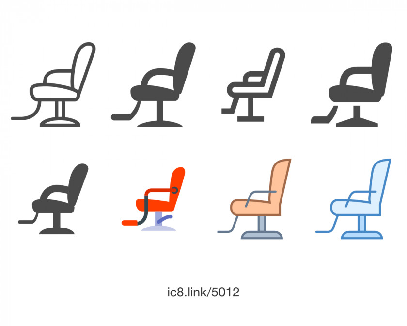 Barber Chair Font PNG