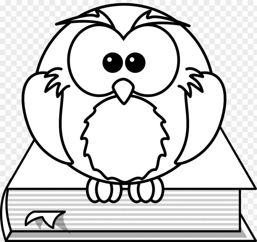 Owls Cartoon Black And White Free Content Line Art Clip PNG
