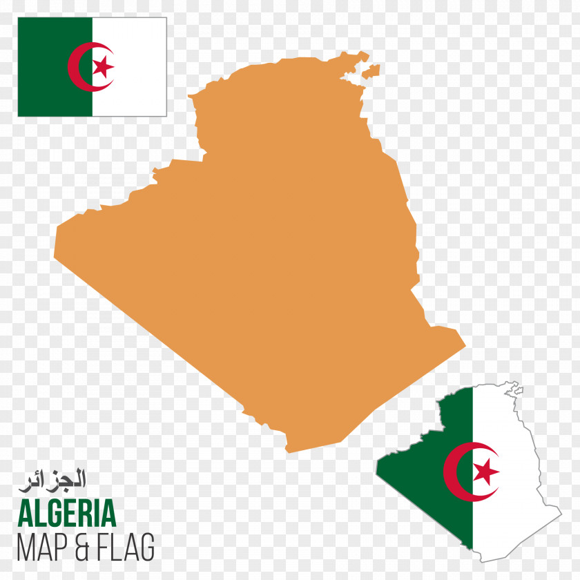 Algeria Vector Map Flag PNG
