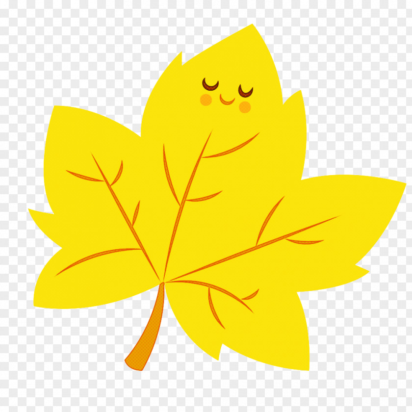 Leaf Yellow Tree Plant Smile PNG